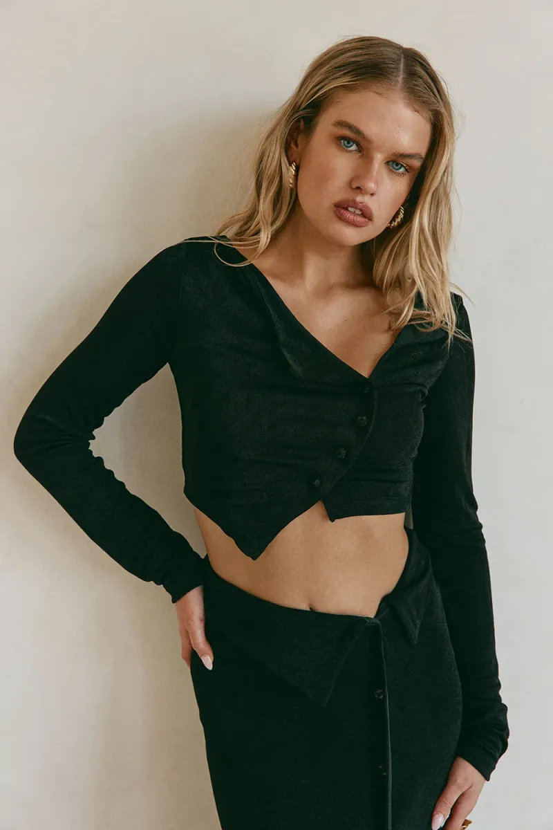 Black Wrap Top