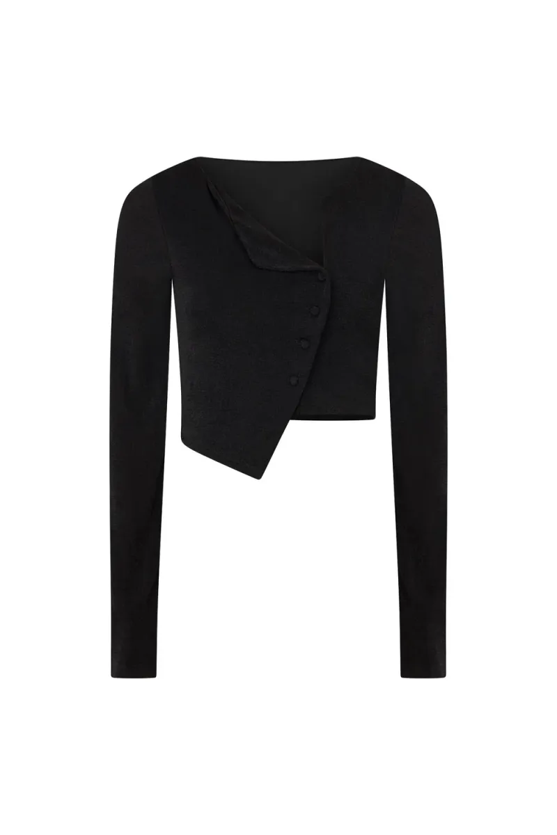 Black Wrap Top - Image 5