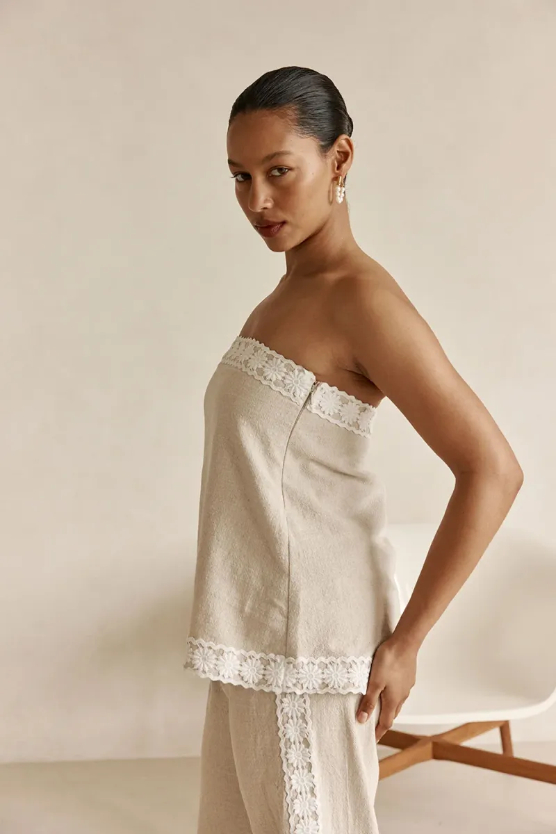 Beige Strapless Top - Image 3