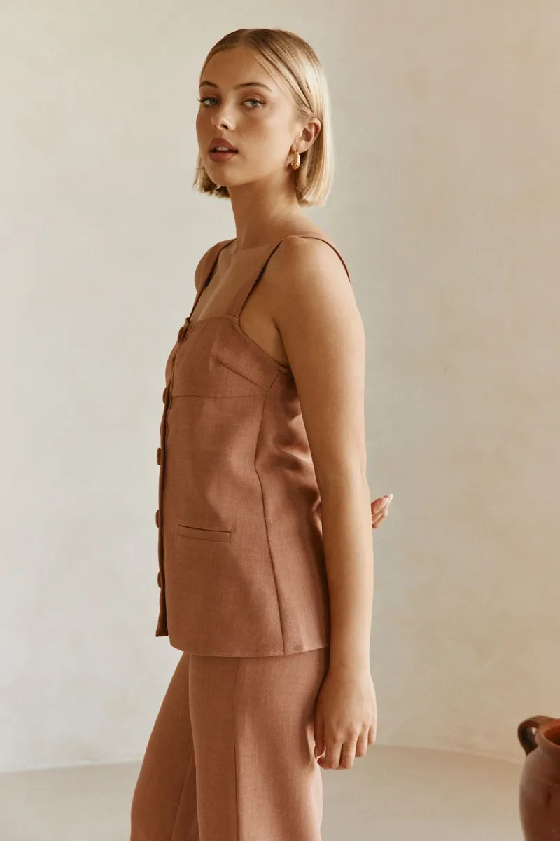 Orange Button-Front Top - Image 4