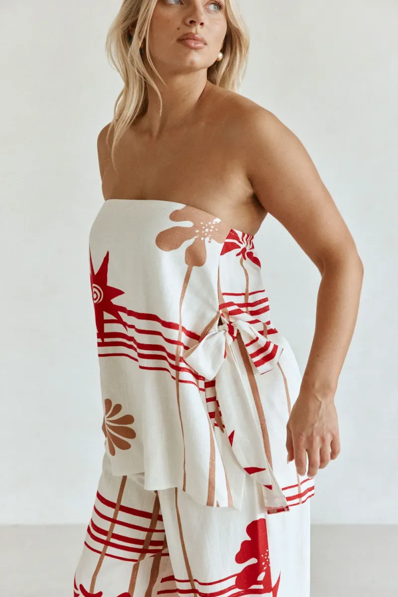 Cream Strapless Top - Image 2