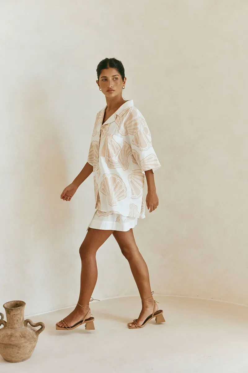 White Resort Print Top - Image 3