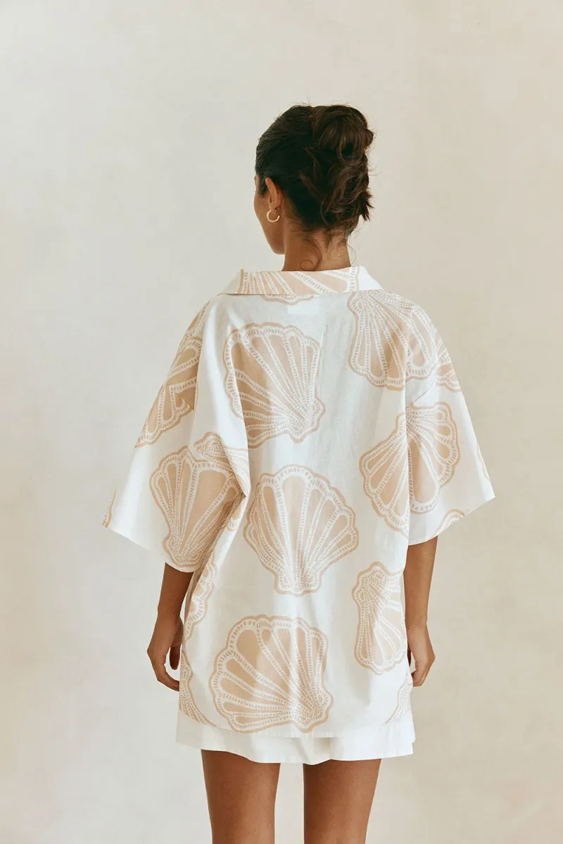White Resort Print Top - Image 4