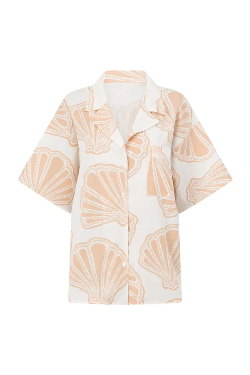 White Resort Print Top - Image 5