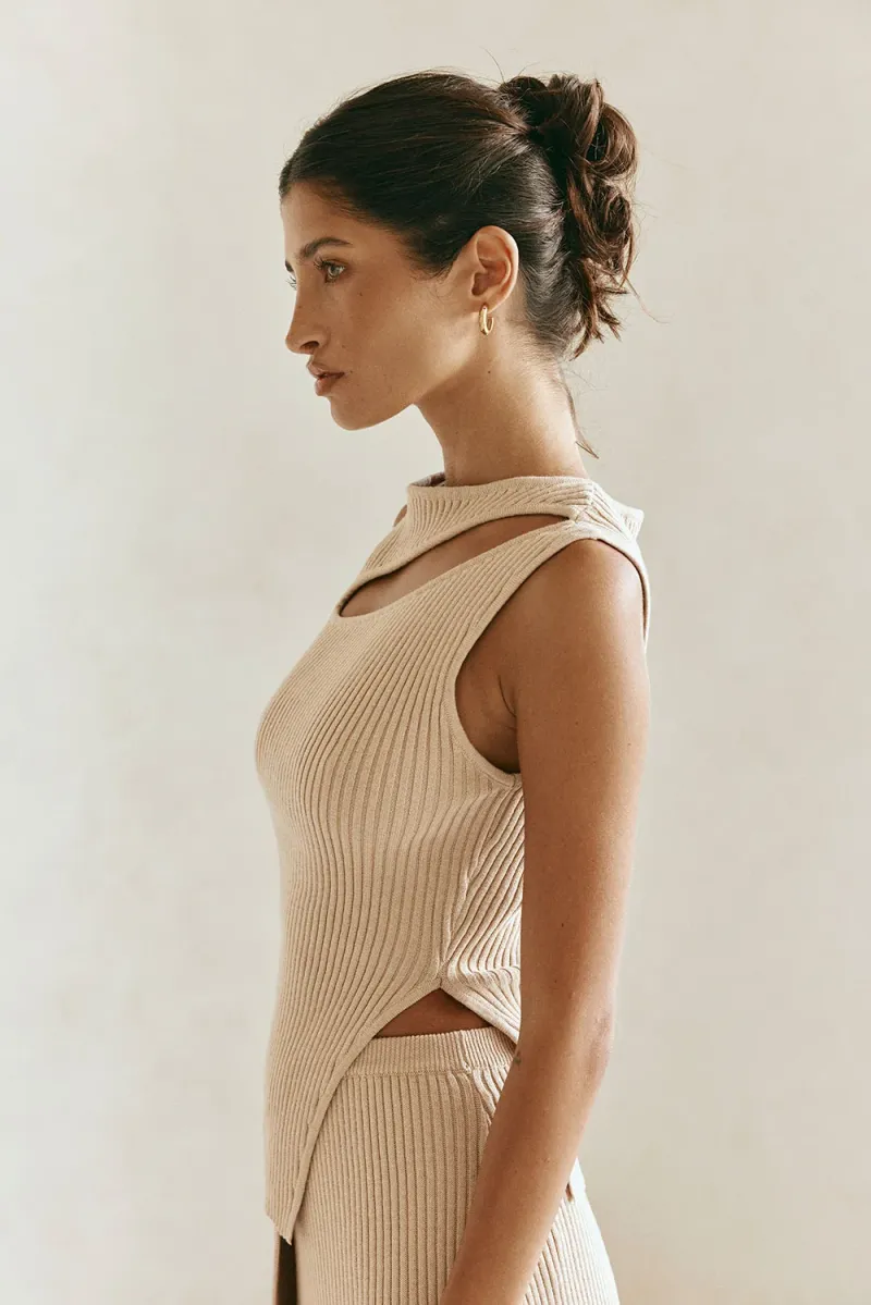 Tan Cutout Top - Image 3