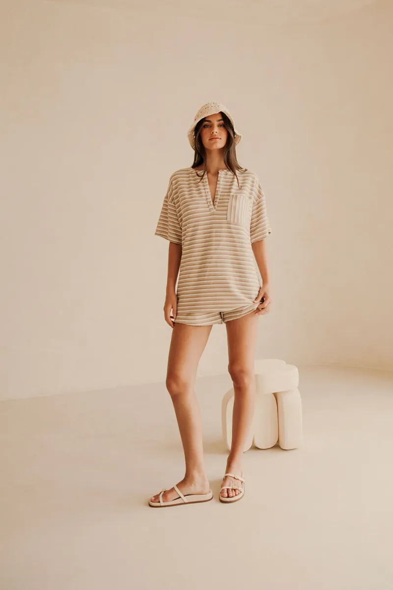 Tan Button-Front Top - Image 3