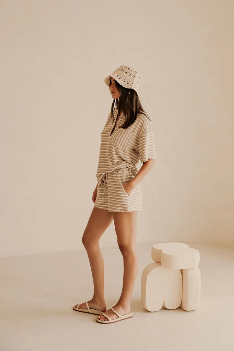 Tan Button-Front Top - Image 4