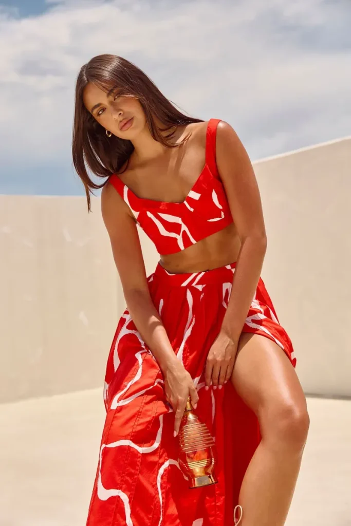 Red Wrap Top