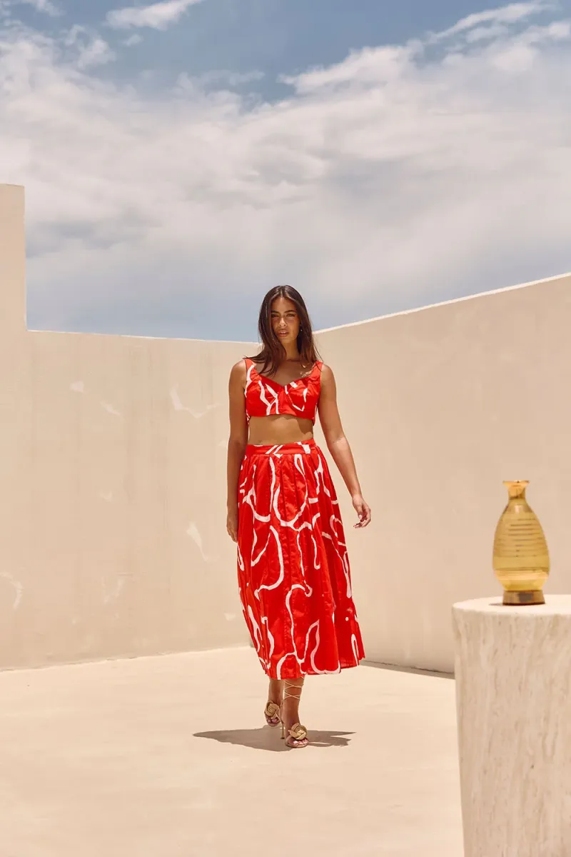 Red Wrap Top - Image 2