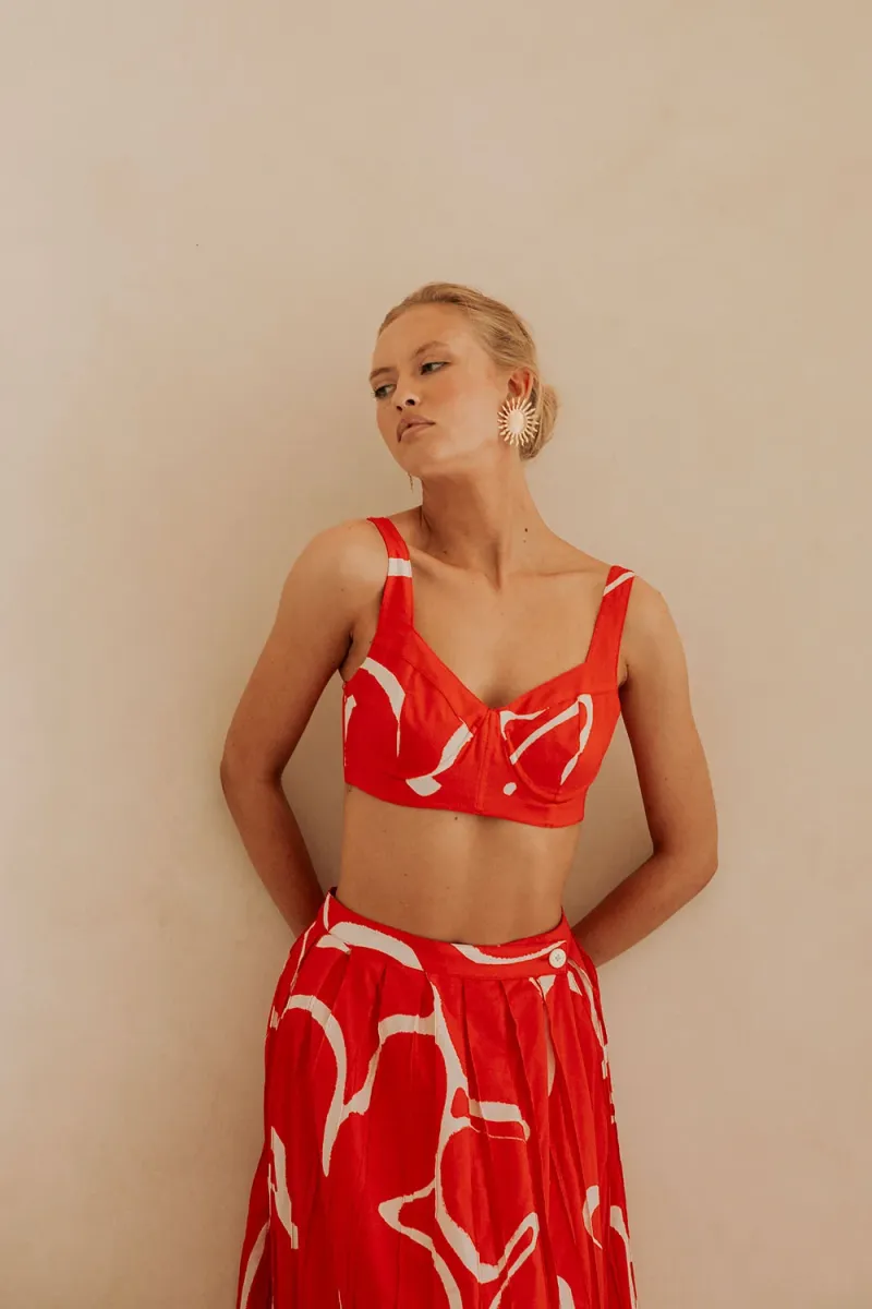 Red Wrap Top - Image 3