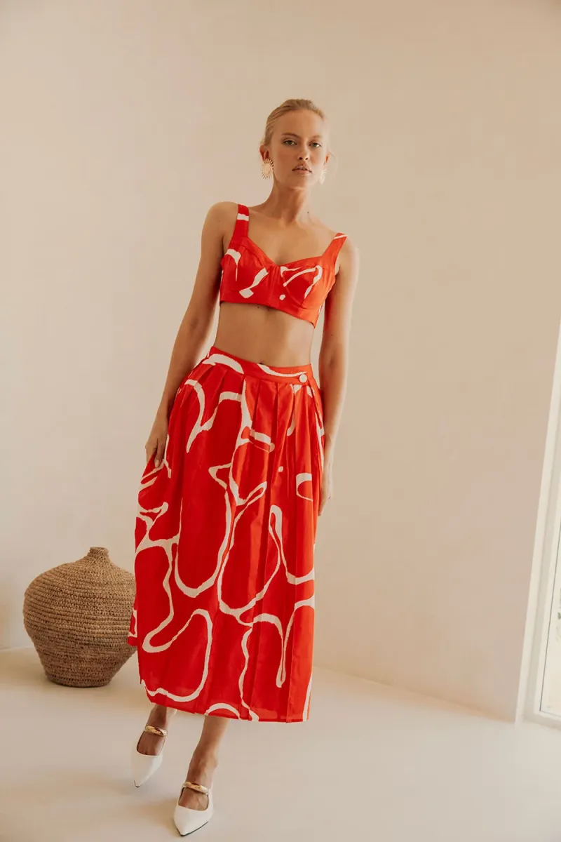 Red Wrap Top - Image 4