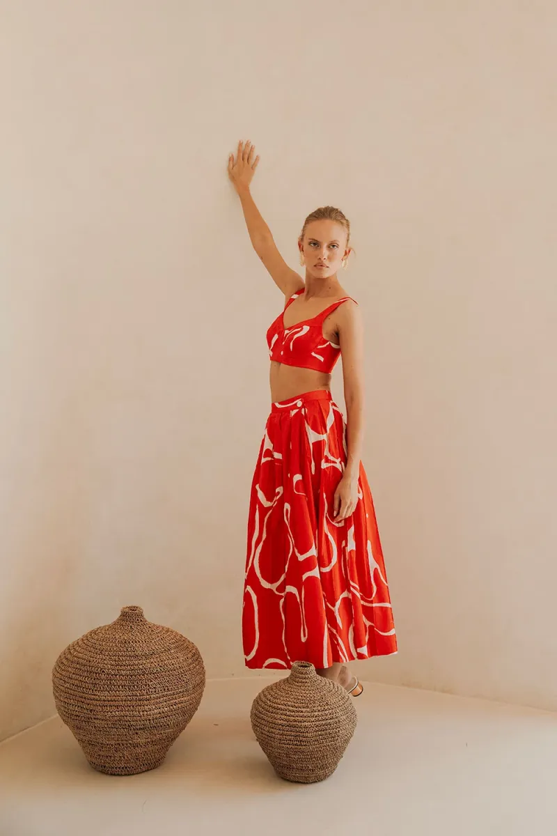 Red Wrap Top - Image 5