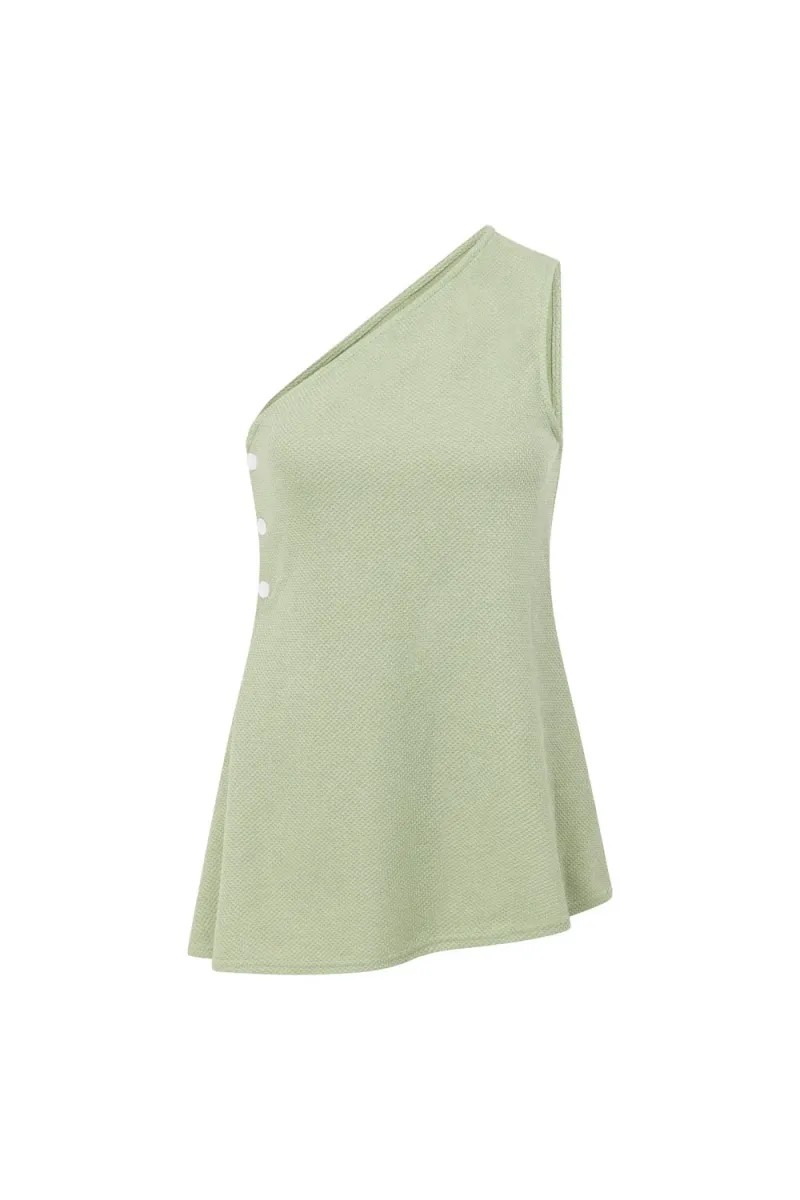 Green Waffle Knit Top - Image 5