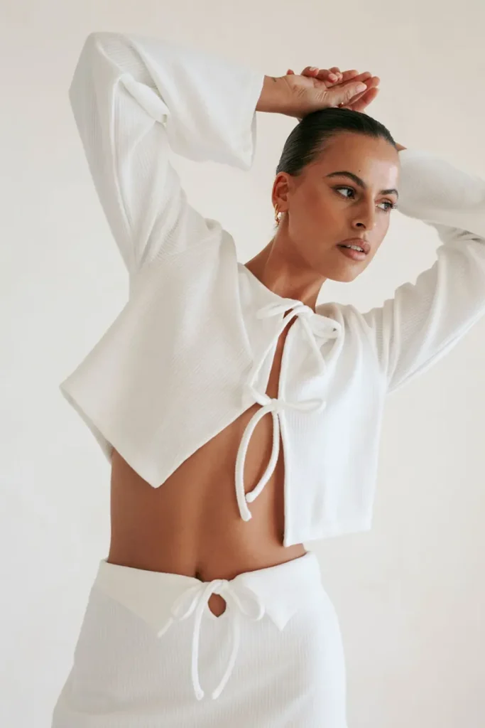 White High-Neck Top
