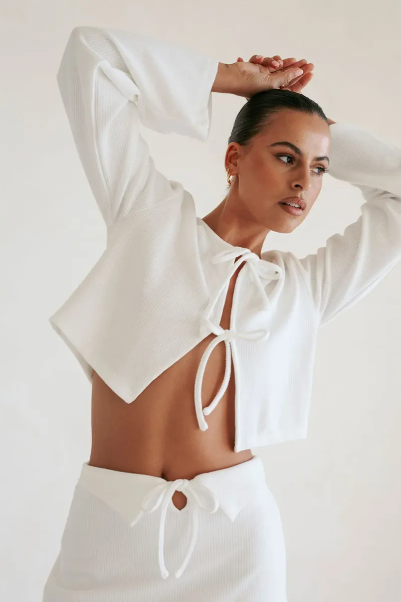 White High-Neck Top