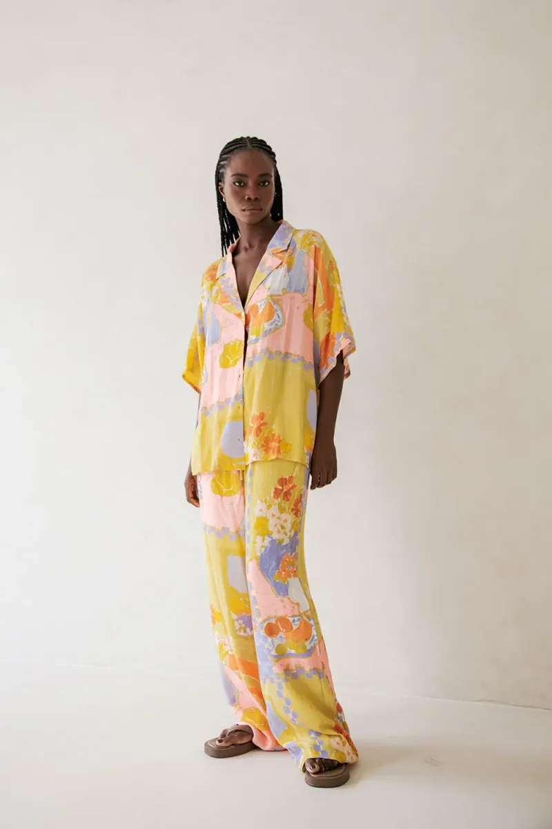 Yellow Resort Print Top - Image 2