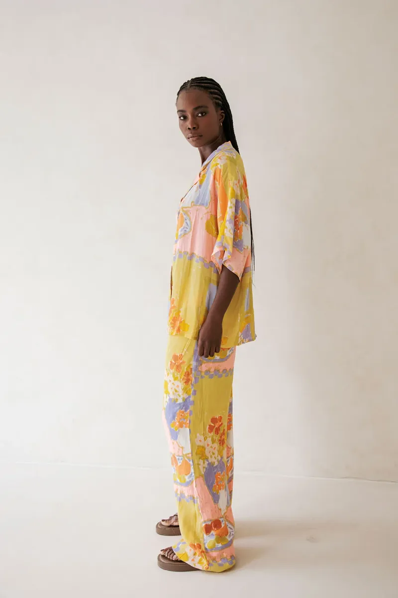 Yellow Resort Print Top - Image 3