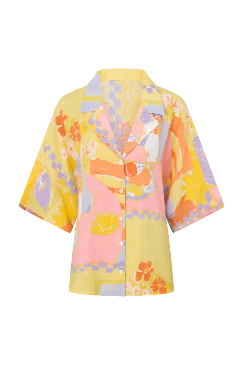 Yellow Resort Print Top - Image 5
