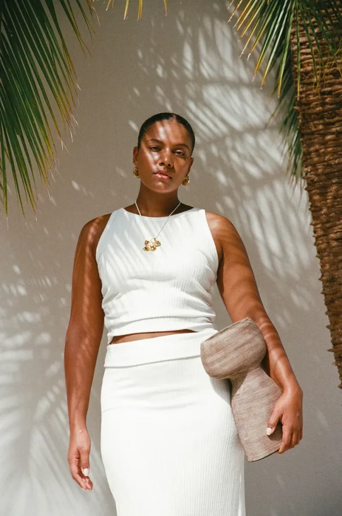 White Gathered Top