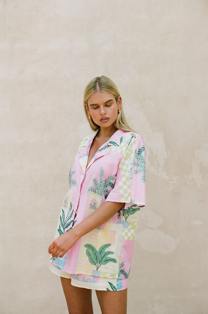 Pink Button-Front Top - Image 2