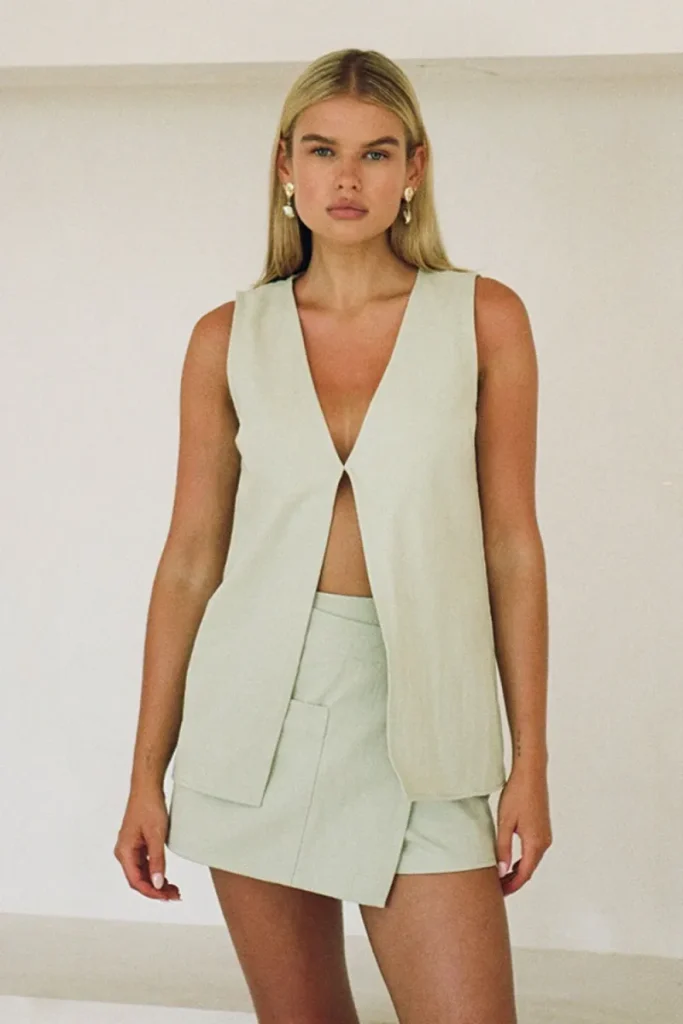 Mint Structured Top