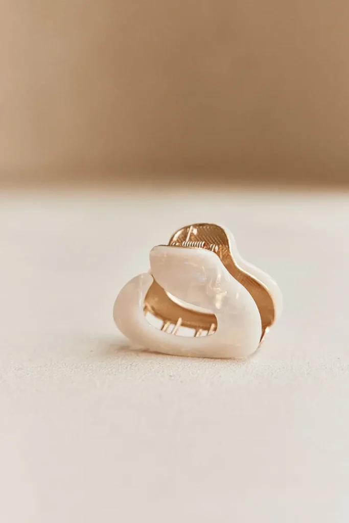 Ivory Mini Claw Clip