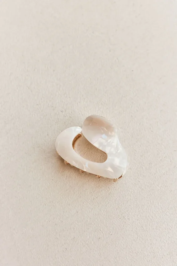 White Mini Claw Clip