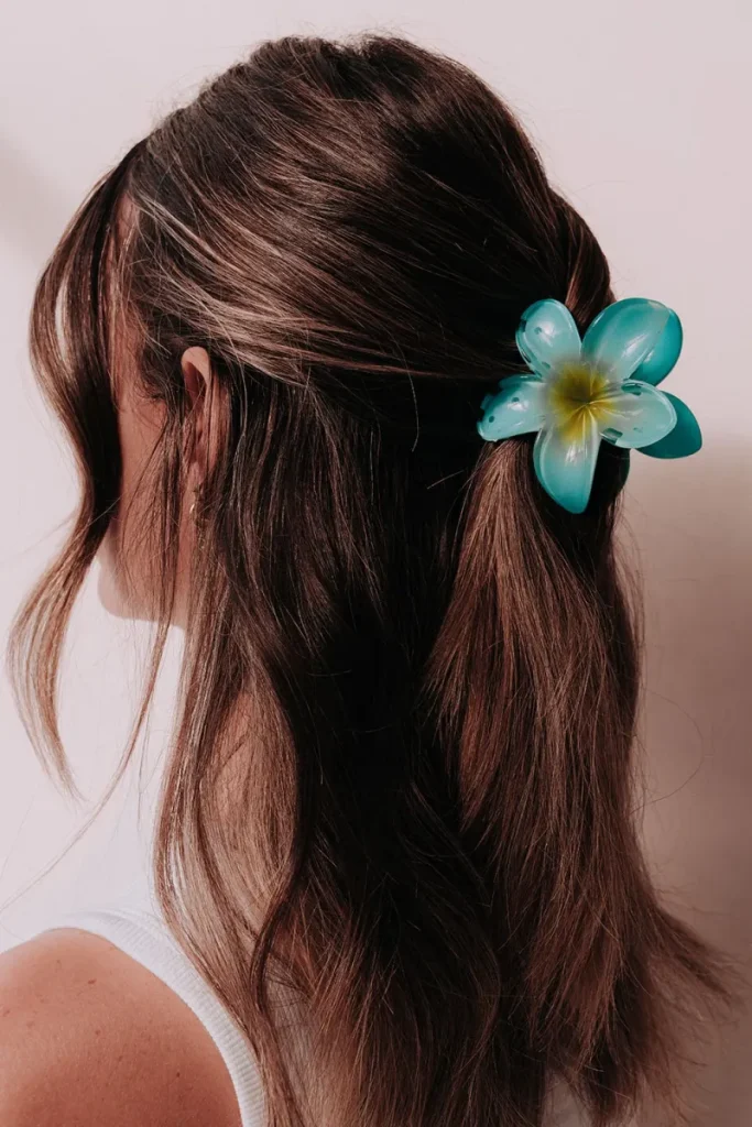 Blue Floral Clip