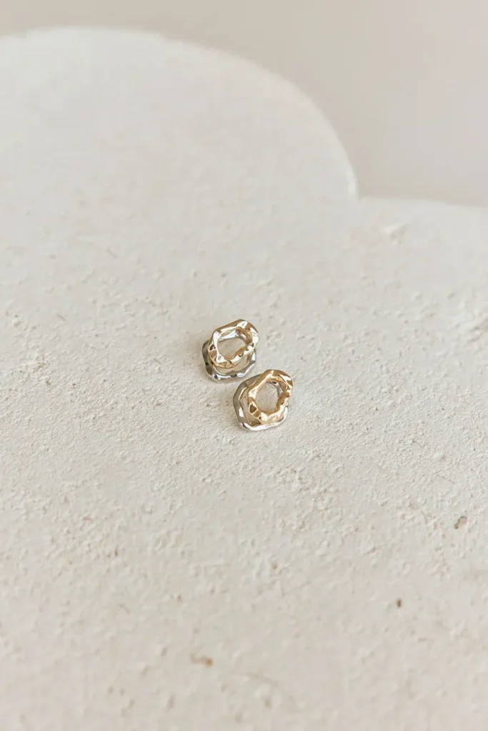 Gold Geometric Layered Earrings